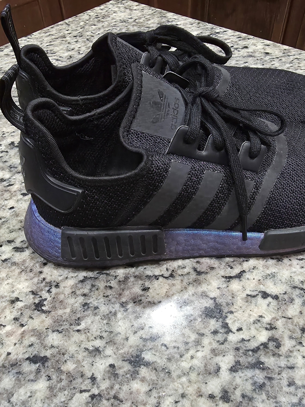 Adidas NMD_R1 "Metallic Blue Boost" (Black/Iridescent Blue)Men’s Size 12